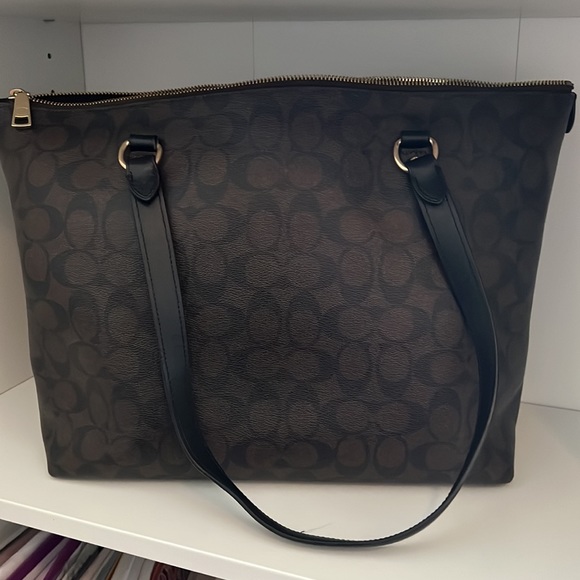 Coach signature black and brown gallery tote - Picture 2 of 11